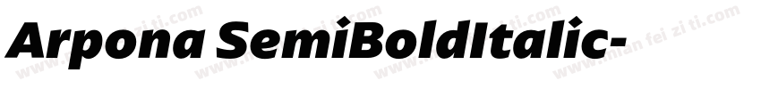 Arpona SemiBoldItalic字体转换